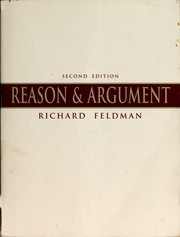 Cover of: Reason and argument by Feldman, Richard