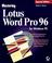 Cover of: Mastering Lotus Word Pro 96 for Windows 95