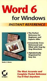 Cover of: Word 6 for Windows: instant reference