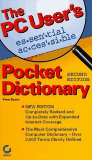 Cover of: The PC user's essential accessible pocket dictionary by Peter John Dyson, Peter John Dyson