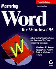 Cover of: Mastering Word for Windows 95 | Ron Mansfield
