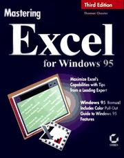 Cover of: Mastering Excel for Windows 95 | Thomas Chester