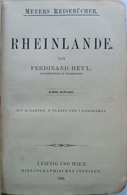 Cover of: Rheinlande by Bibliographisches Institut, Ferdinand Hey’l