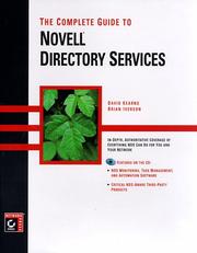 Cover of: The complete guide to Novell directory services by Dave Kearns