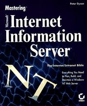 Mastering Microsoft Internet Information Server by Peter John Dyson