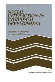 Cover of: Social interaction in individual development