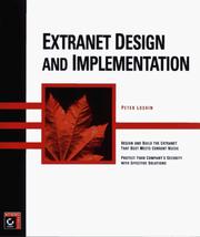 Cover of: Extranet design and implementation by Peter Loshin