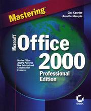 Cover of: Mastering Microsoft Office 2000 professional edition by Gini Courter