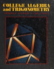 Cover of: College algebra and trigonometry by Edward Gaughan