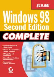 Cover of: Windows 98 Second Edition Complete