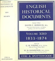 Cover of: English Historical Documents: Volume XII(1), 1833-1874