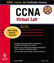 Cover of: CCNA Virtual Lab e-trainer