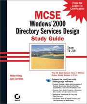 Cover of: MCSE: Windows (R) 2000 Directory Services Design Study Guide