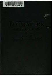 Cover of: Literature: a lecture