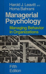 Cover of: Managerial Psychology: Managing Behavior in Organizations