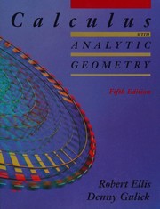 Cover of: Calculus with analytic geometry by Robert Ellis