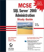 Cover of: McSe SQL Server 2000 Administration: Study Guide