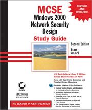 Cover of: MCSE: Windows 2000 Network Security Design Study Guide