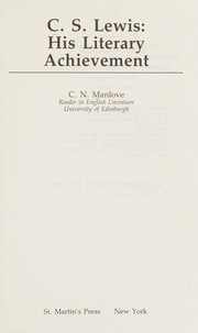 Cover of: C.S. Lewis by C. N. Manlove