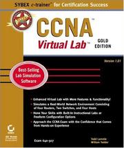 Cover of: CCNA Virtual Lab, Gold Edition by Todd Lammle, William Tedder, Bill Tedder
