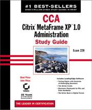 Cover of: CCA Citrix Metaframe XP 1.0 administration study guide by Brad Price