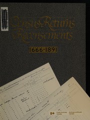 Cover of: Catalogue of census returns on microfilm, 1666-1891 =: Catalogue de recensements sur microfilm, 1666-1891