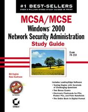 Cover of: MCSA/MCSE by Bill English