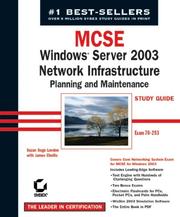 Cover of: MCSE Windows Server 2003 network infrastructure planning and maintenance study guide