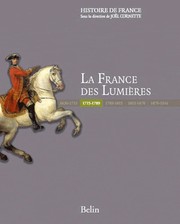 Cover of: La France des lumières 1715-1789 by Pierre-Yves Beaurepaire, Joël Cornette