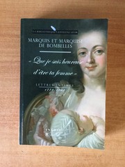 Cover of: "Que je suis heureuse d'être ta femme": lettres intimes, 1778-1782
