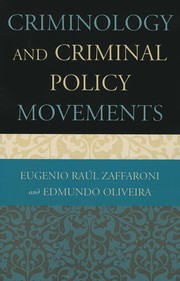 Cover of: Criminology and Criminal Policy Movements
