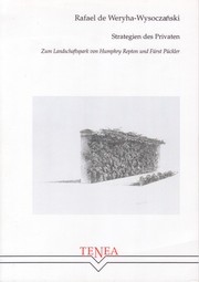 Cover of: Strategien des Privaten. Zum Landschaftspark von Humphry Repton und Fürst Pückler by 