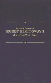 Cover of: Critical essays on Ernest Hemingway's A Farewell to arms