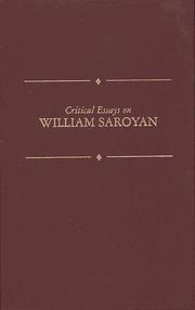Cover of: Critical essays on William Saroyan