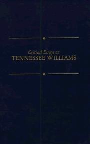 Cover of: Critical essays on Tennessee Williams