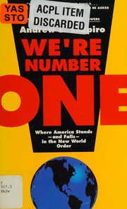 Cover of: We're number one!: where America stands--and falls--in the new world order