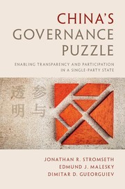 Cover of: China's Governance Puzzle by Edmund J. Malesky, Jonathan R. Stromseth, Dimitar D. Gueorguiev, Hairong Lai, Xixin Wang