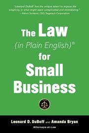 Cover of: Law (in Plain English) for Small Business (Fifth Edition) by Leonard D. DuBoff, Amanda Bryan