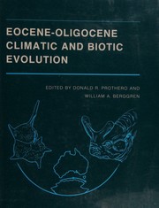 Cover of: Eocene-Oligocene climatic and biotic evolution