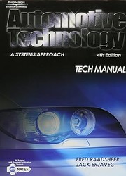 Cover of: Tech Manual To Accompany Automotive Technology: A Systems Approach