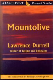 Cover of: Mountolive : a novel by Lawrence Durrell