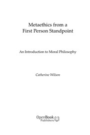 Cover of: Metaethics from a First Person Standpoint