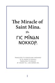 Cover of: The Miracle of Saint Mina ? Gis Miinan Nokkor by 