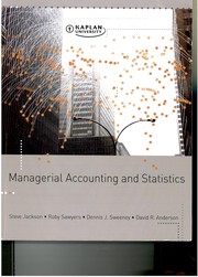 Cover of: Managerial Accounting and Statistics