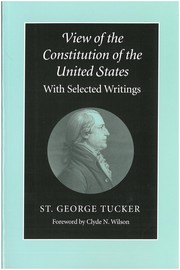 Cover of: View of the Constitution of the United States