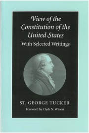 Cover of: View of the Constitution of the United States by St. George Tucker