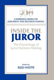 Cover of: Inside the juror by edited by Reid Hastie.