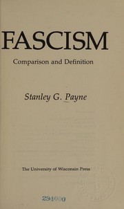 Cover of: Fascism: Comparison and Definition