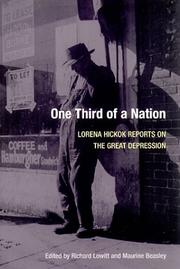 Cover of: One Third of a Nation: Lorena Hickok Reports on the Great Depression
