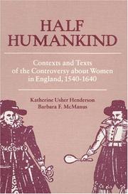 Cover of: Half humankind by Katherine U. Henderson